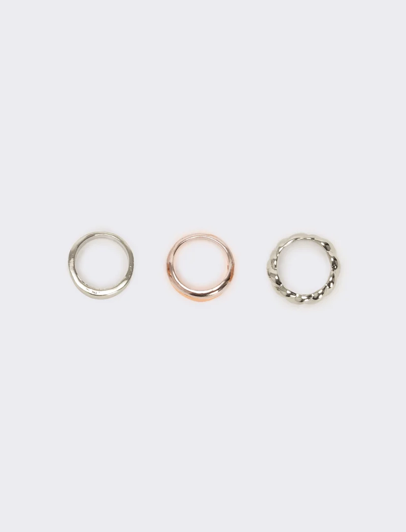 Card anelli donna 4 pezzi - Argento