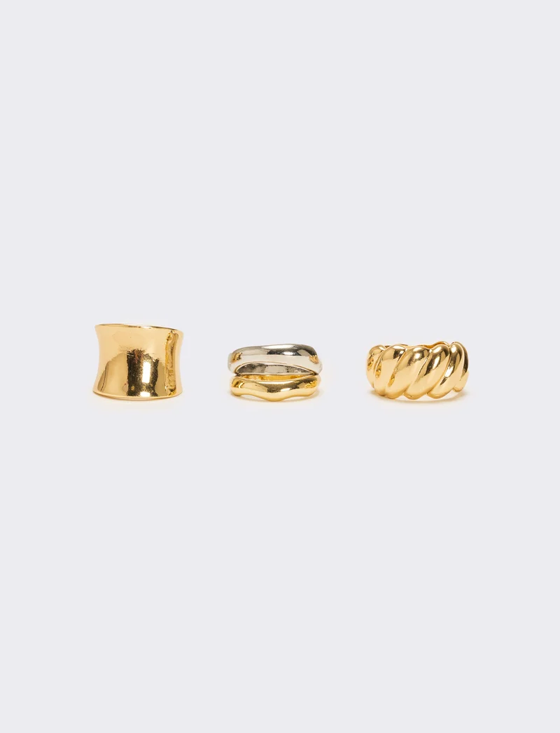 Card anelli donna 4 pezzi - Oro