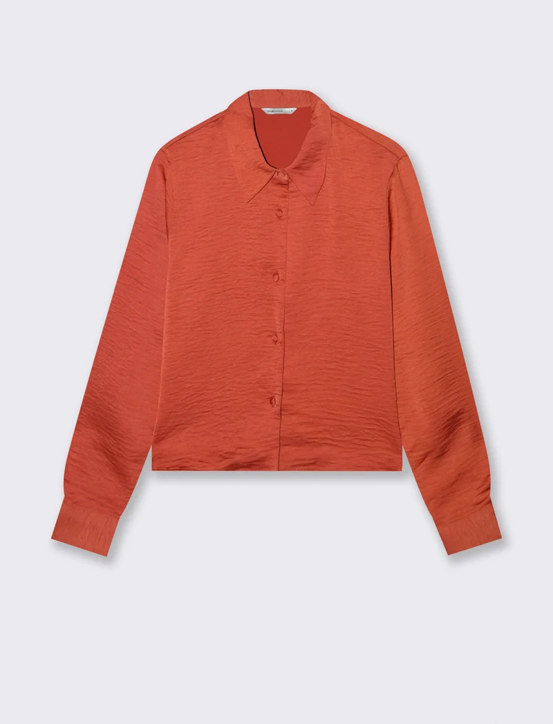 Camicia Crop Manica Lunga - Ruggine