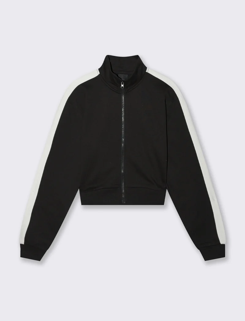 FELPA CON ZIP - Nero