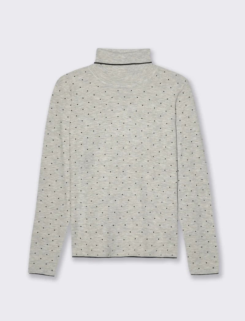 PULLOVER STAMPATO - Grigio chiaro mel.