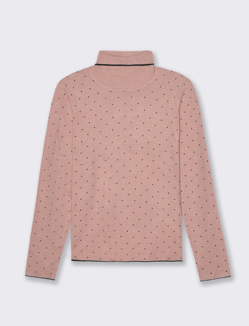 PULLOVER STAMPATO - Rosa antico
