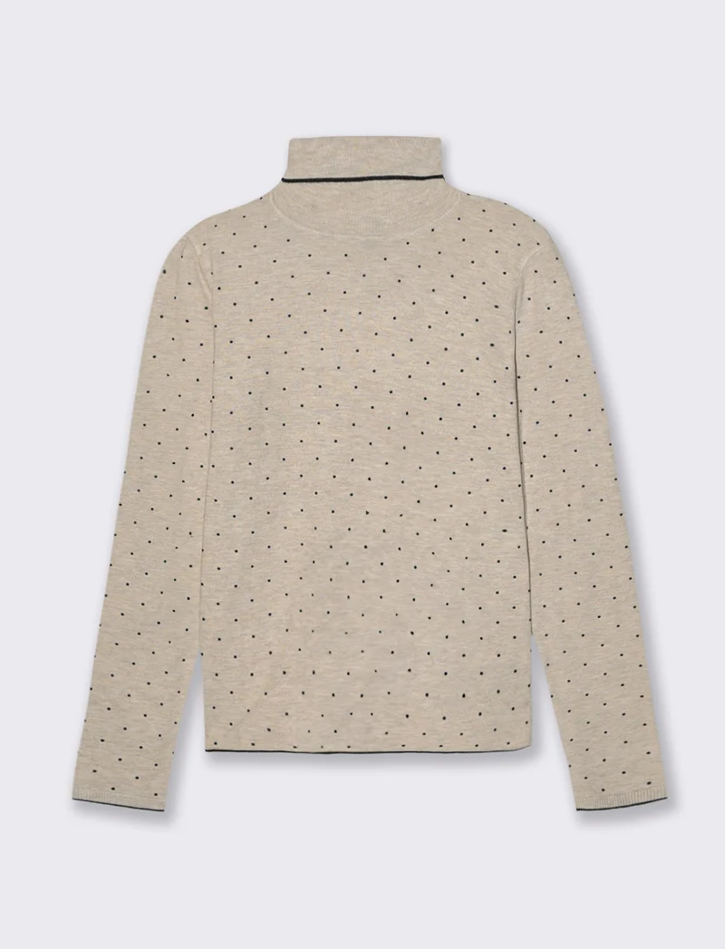 PULLOVER STAMPATO - Beige grano