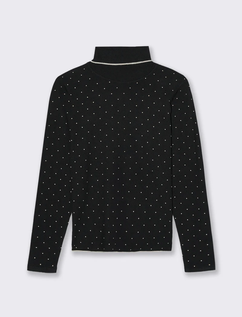 PULLOVER STAMPATO - Nero