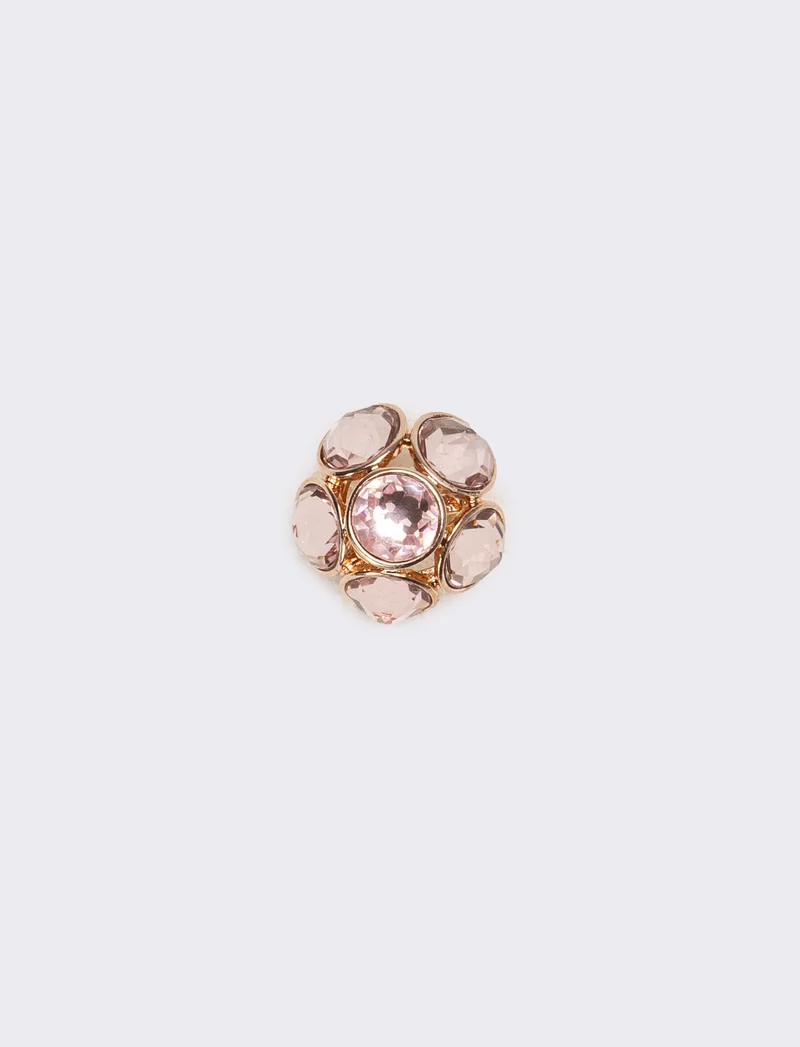 Anello donna con pietre grandi - Rosa