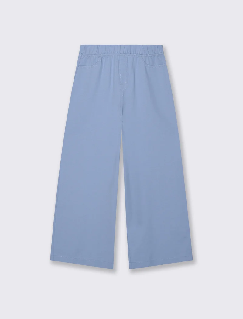 Pantalone palazzo gamba ampia bambina - Azzurro