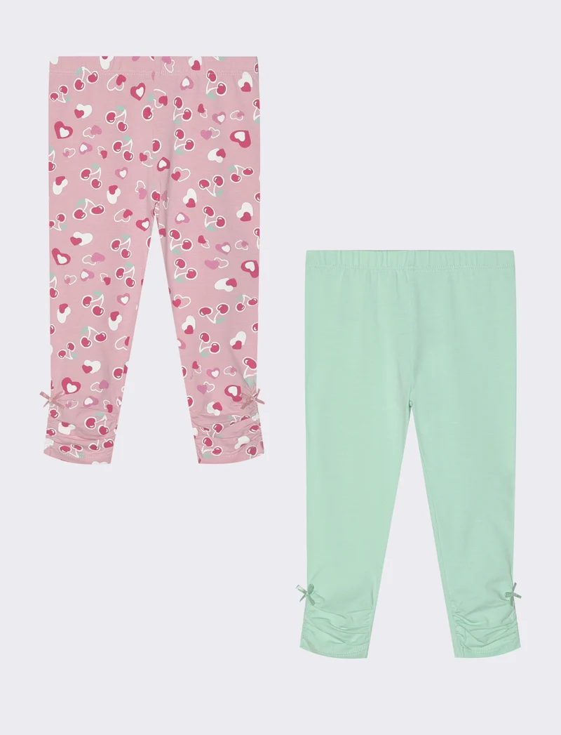 Leggings bipack: uniti e fantasiosi - Verde acqua