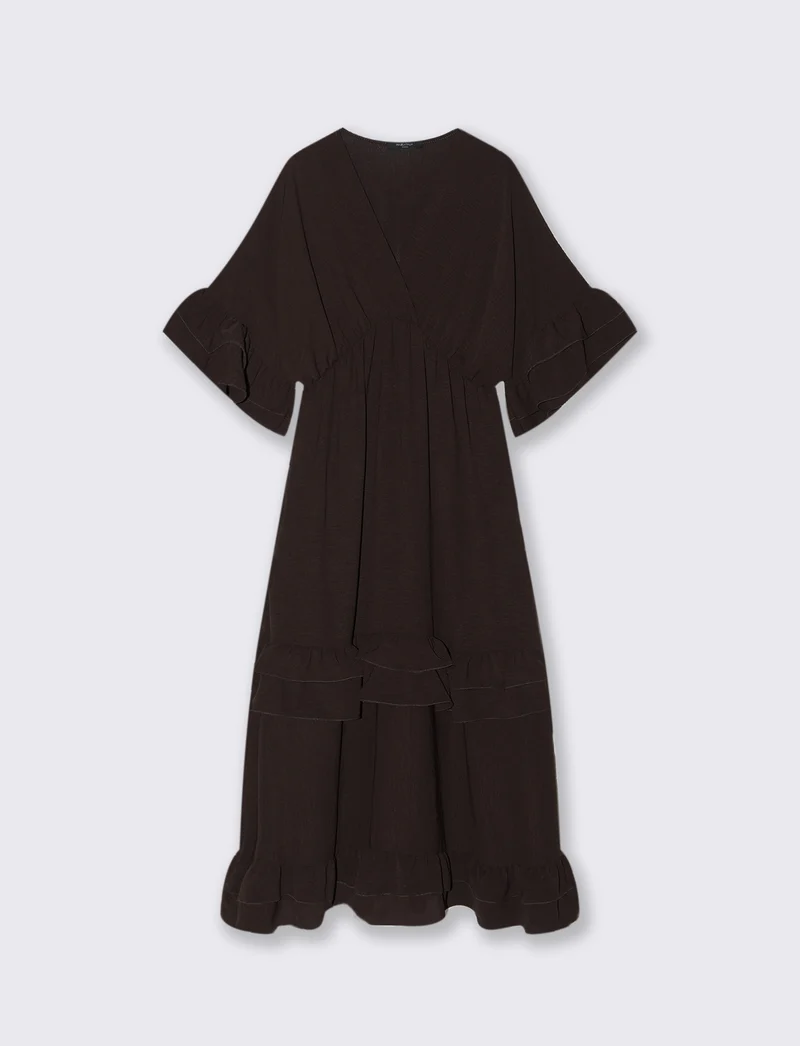 VESTITO INCROCIO CON BALZA AL FONDO - Moro