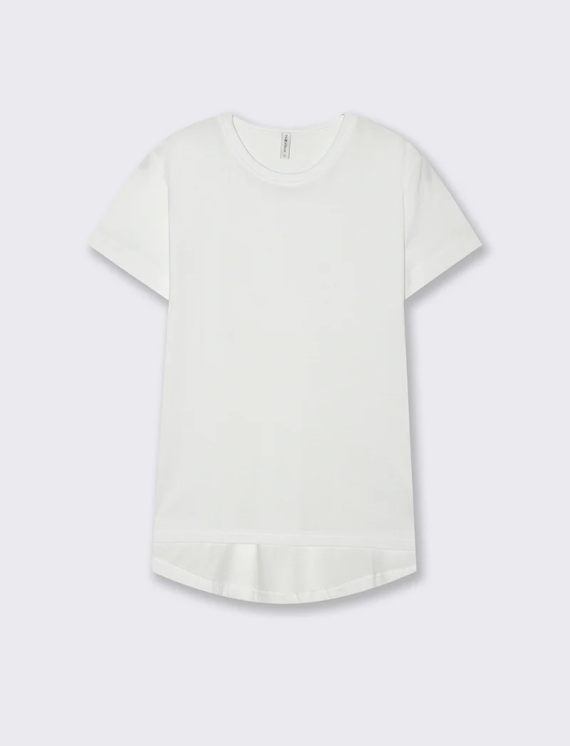 T-Shirt Basica Manica Corta Girocollo - Bianco