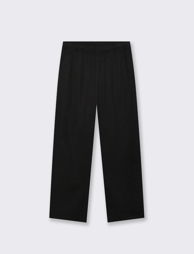 Pantaloni jogger straight fit con tasche - Nero