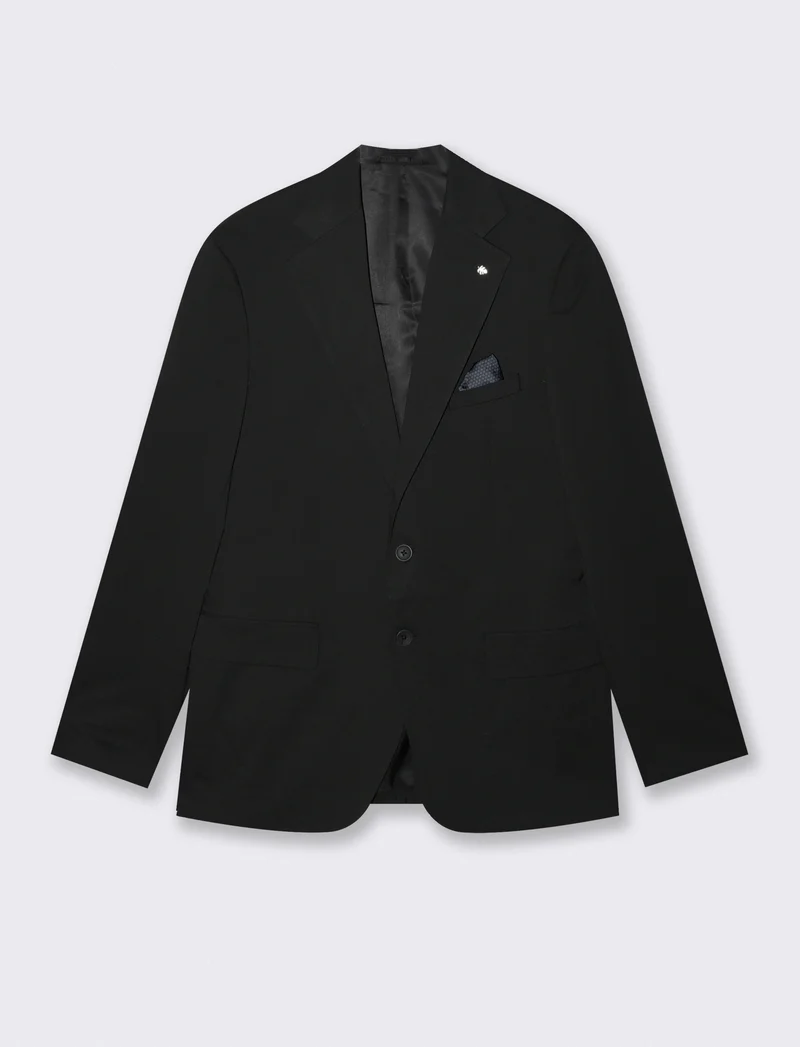 Blazer formal fit con dettagli eleganti - Nero