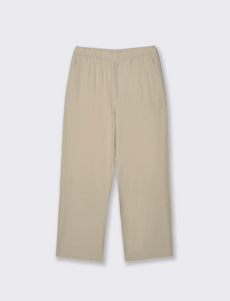 Pantaloni jogger in tessuto jacquard - Sabbia