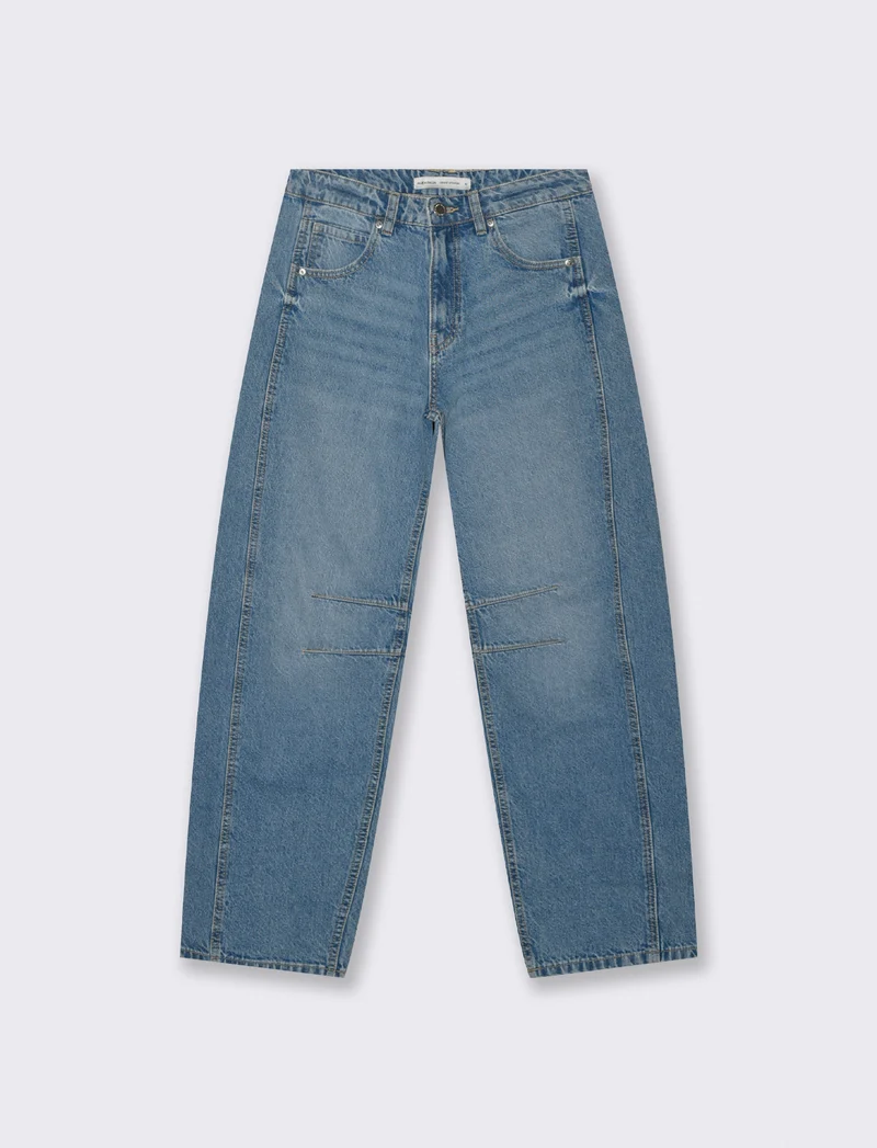 Jeans Ballon Fit con Vita Morbida - Denim