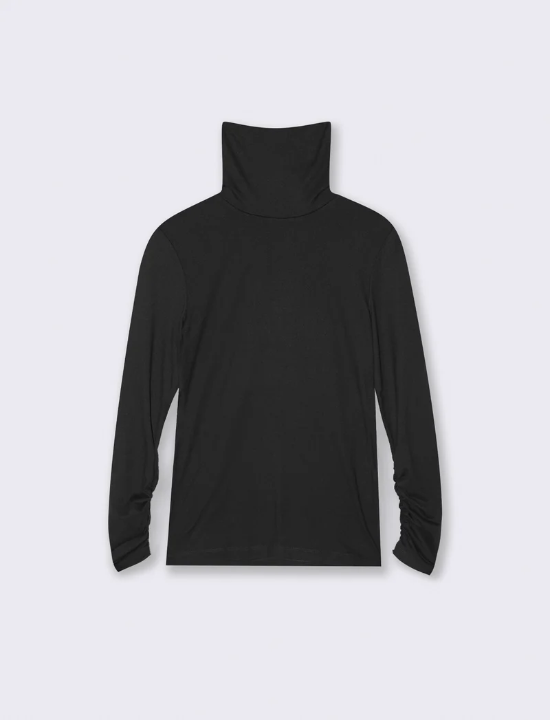 MAGLIA A COLLO ALTO BASIC - Nero