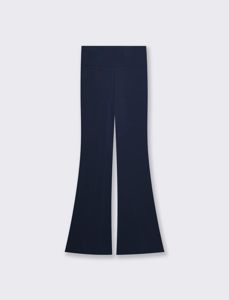 Legging Basico Flare Vita Alta Skinny - Blu