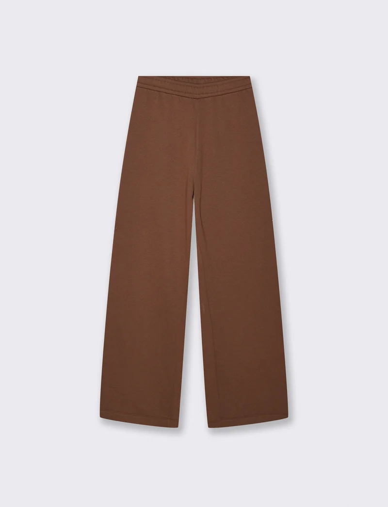 Jogger Flare con Elastico in Vita - Marrone cioccolato