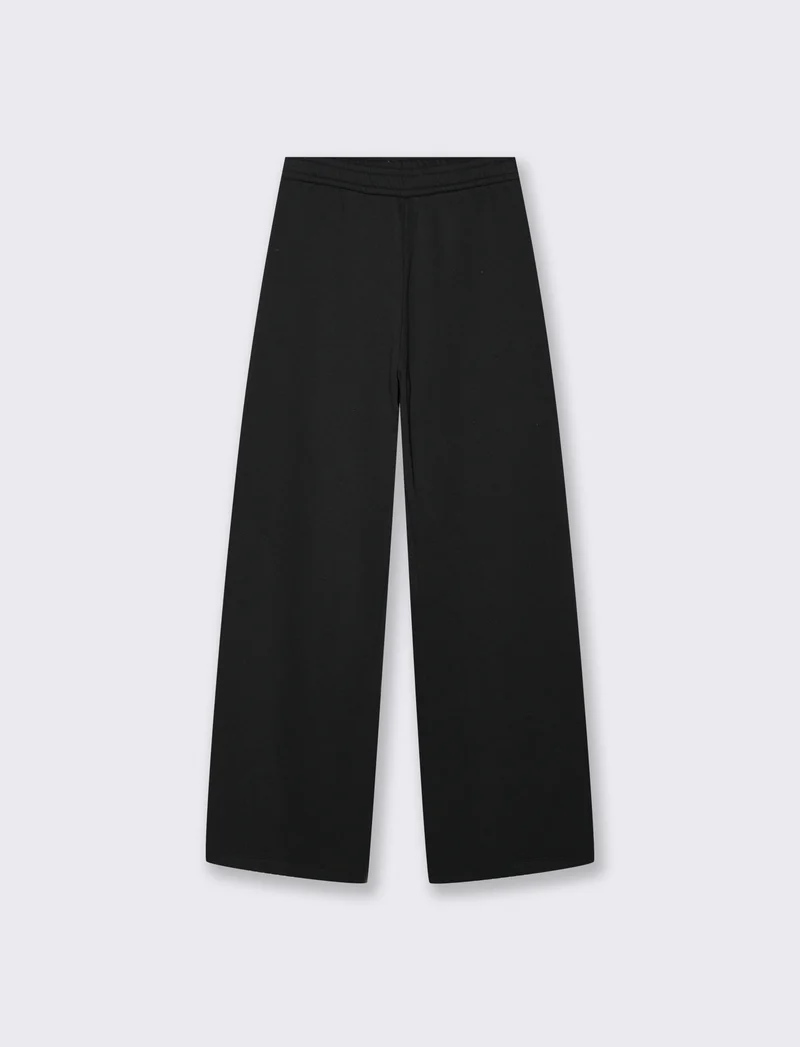 Jogger Flare con Elastico in Vita - Nero