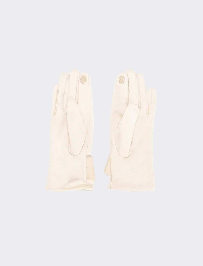 Guanti con incrocio in pvc donna - Bianco sporco