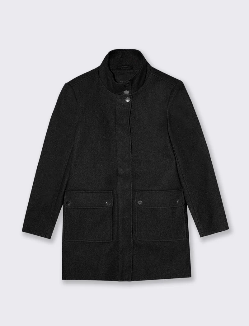 CAPPOTTO COLLO ALTO - Nero