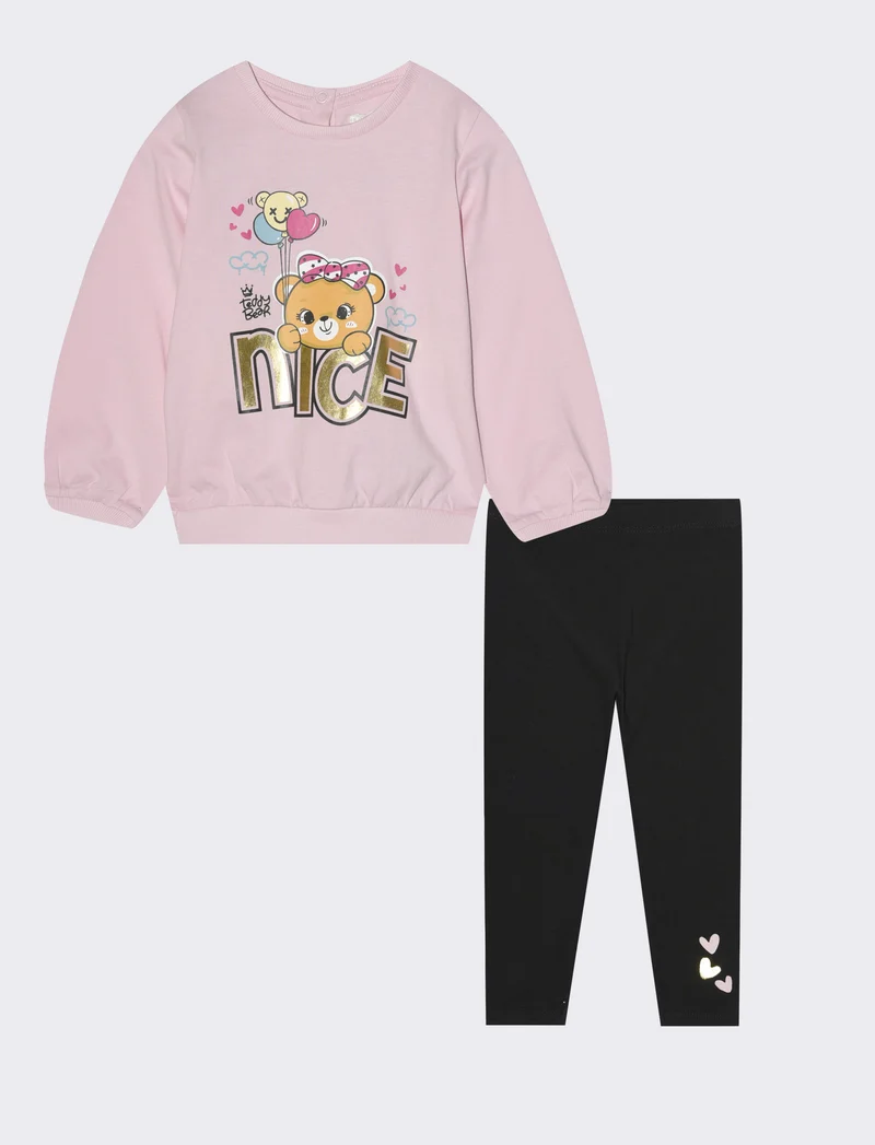 Cordset maglia e leggins - Rosa