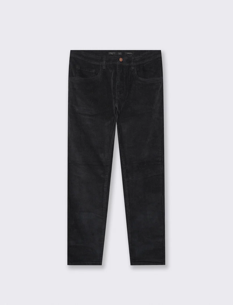 PANTALONI 5 TASCHE IN VELLUTO - Nero