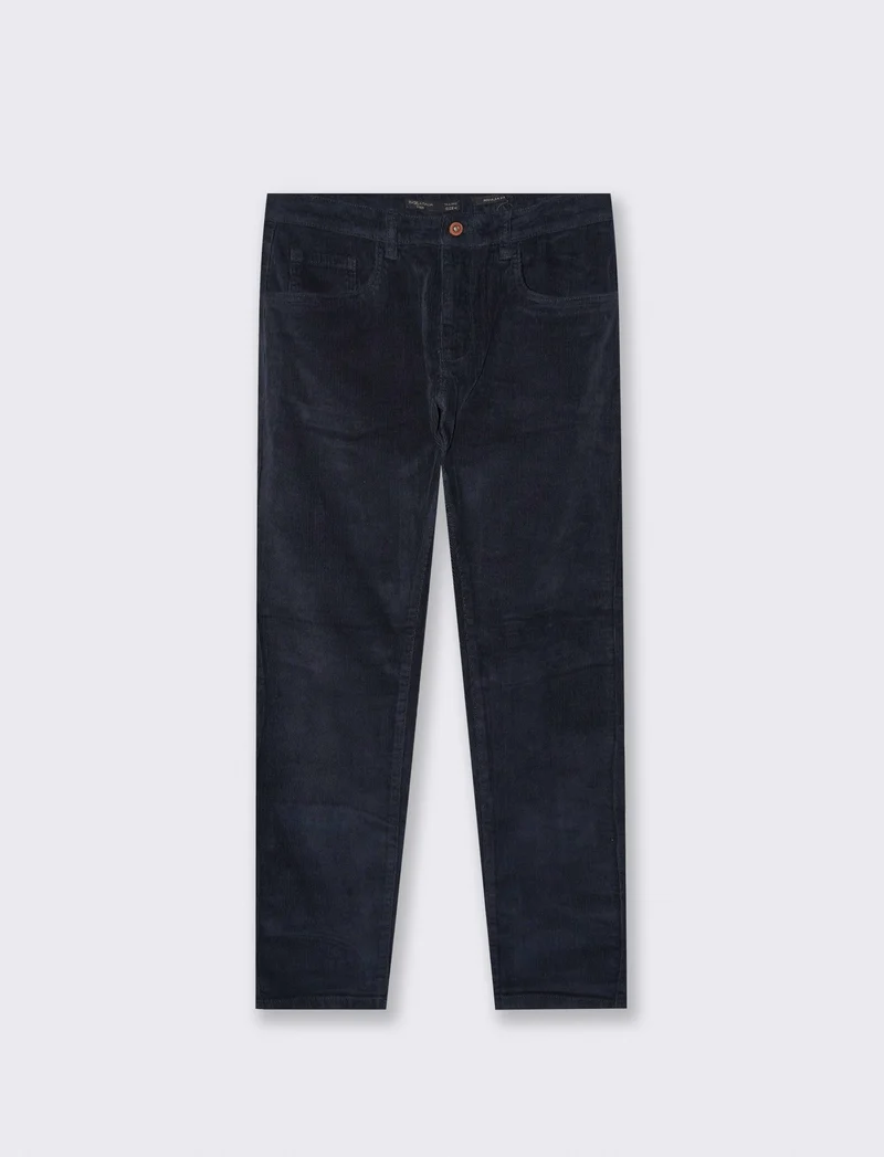 PANTALONI 5 TASCHE IN VELLUTO - Blu