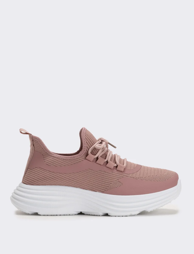 Sneakers ginniche in tessuto tecnico - Rosa cipolla
