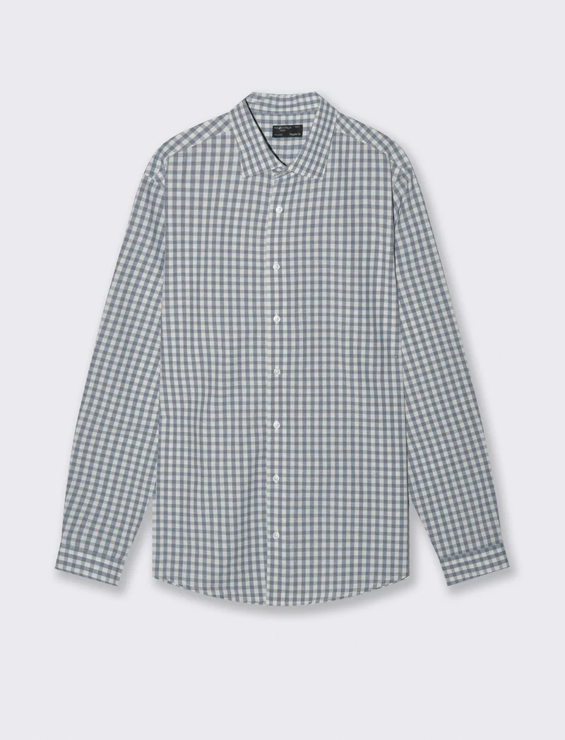 Camicia a quadri regular fit in cotone - CARTA DA ZUCCHERO