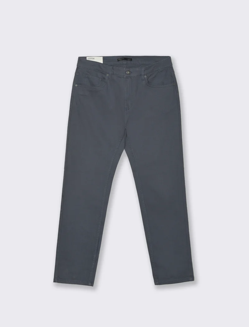 Pantaloni Slim Fit 5 Tasche Effetto Slavato - Avion