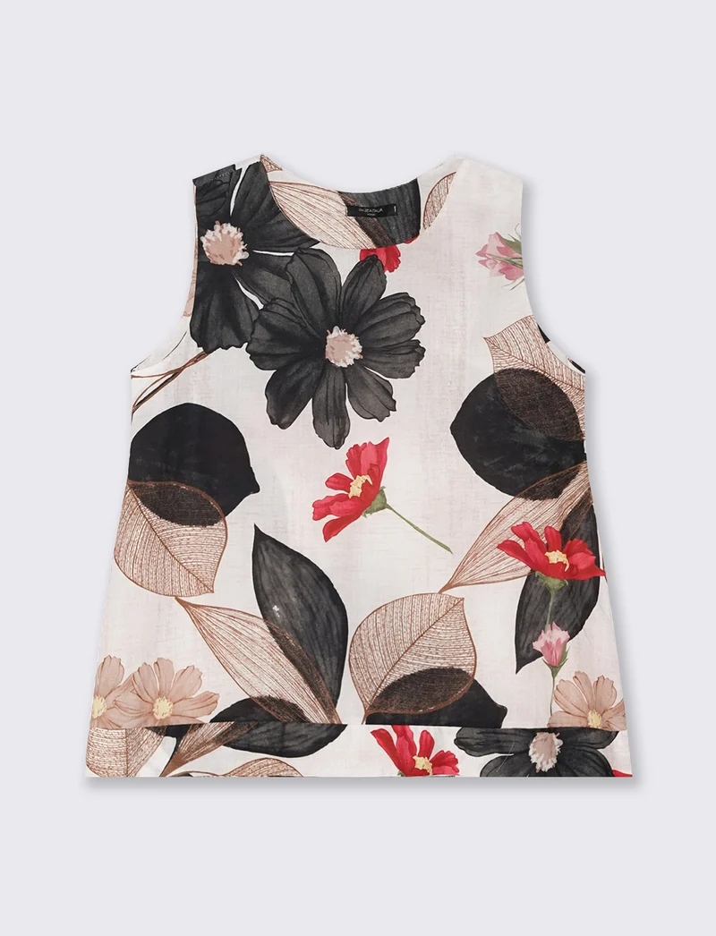 Top in cotone stampato - var 1