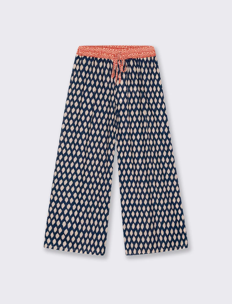 Pantalone stampato con elastico in vita - var 3