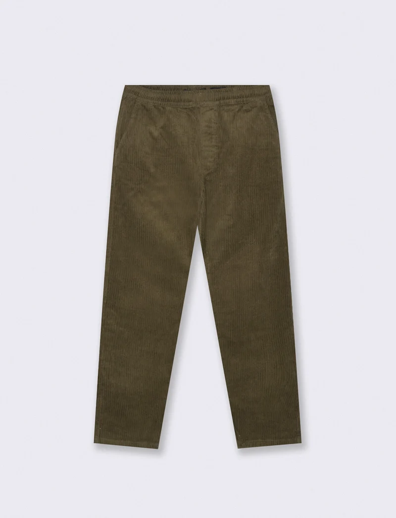 PANTALONI BAGGY JOGGER IN VELLUTO - Verde kaki