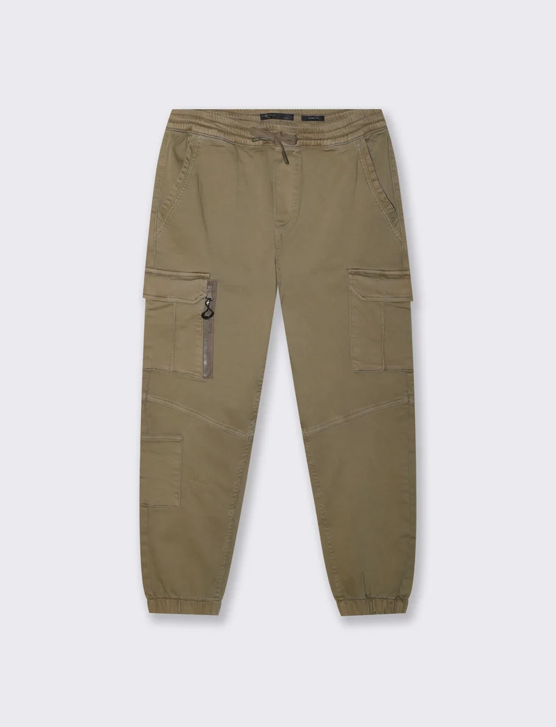 PANTALONI JOGGER CARGO FIT - Verde kaki
