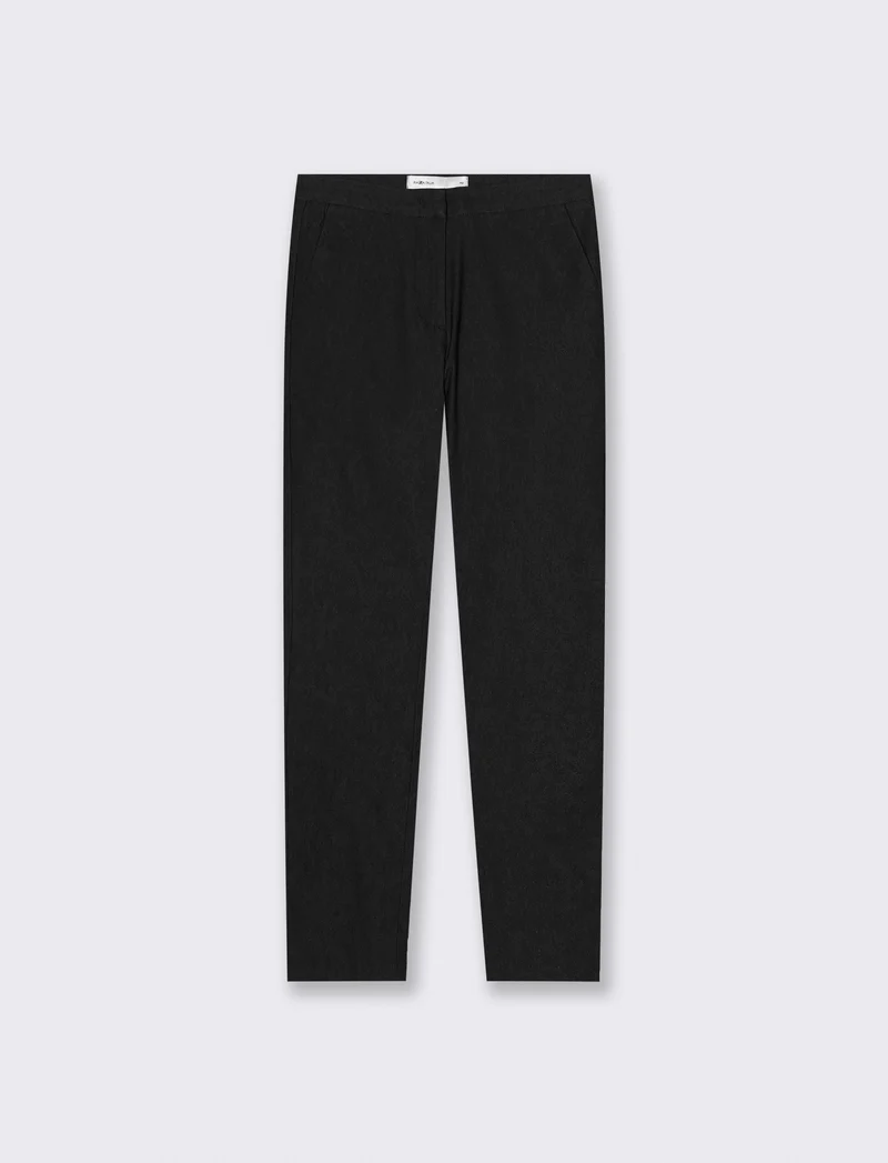 Pantalone Bengalin Skinny Vita Regolare - Nero