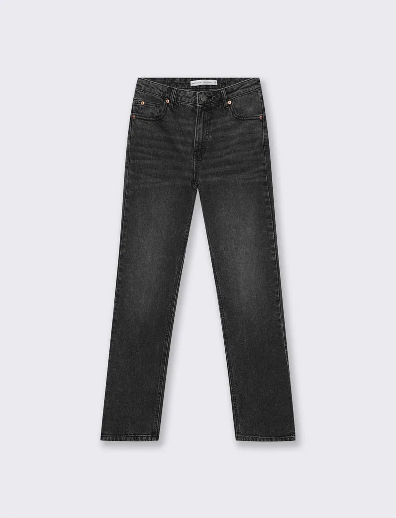 Jeans Straight Vita Media - Nero