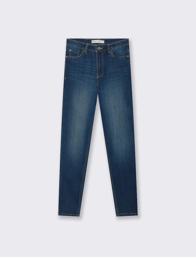 Jeans Skinny 5 Tasche Vita Regular - DENIM SCURO