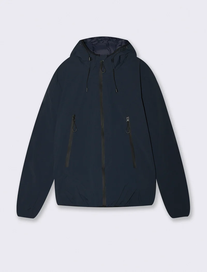 GIUBBOTTO CON CAPPUCCIO - Blu