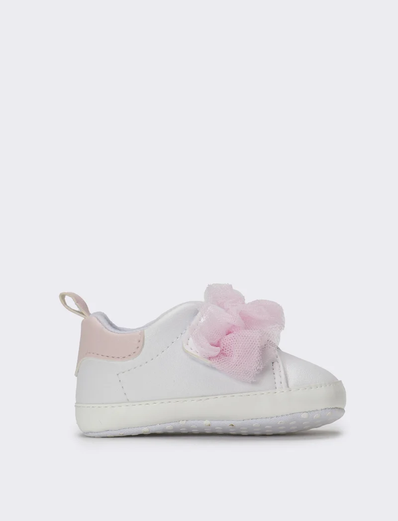 Scarpa con strappo da neonata - Bianco