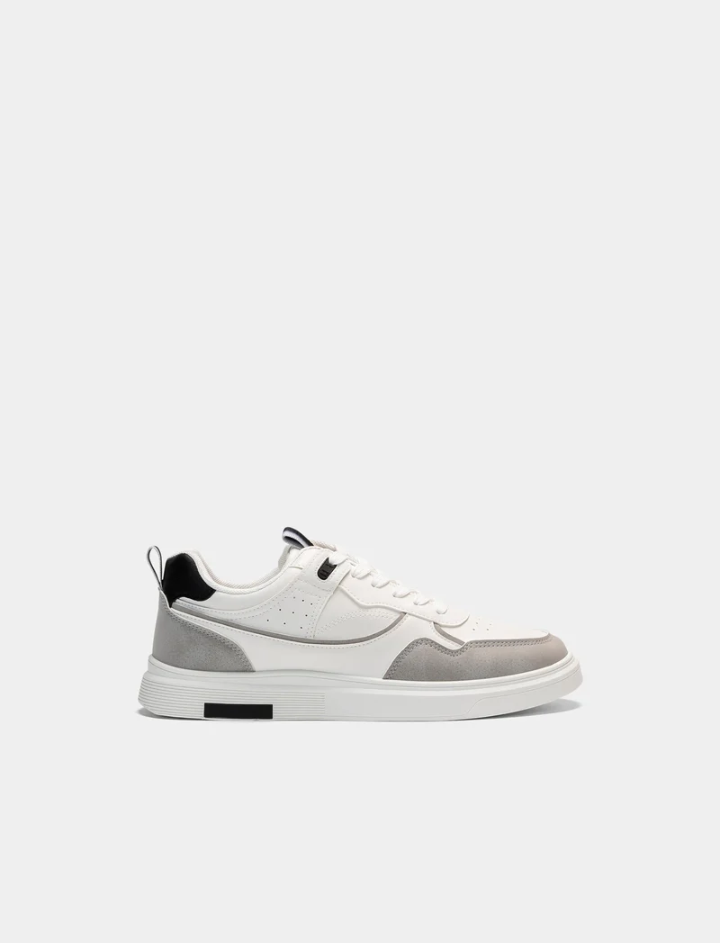 Sneakers con inserti da uomo - Bianco