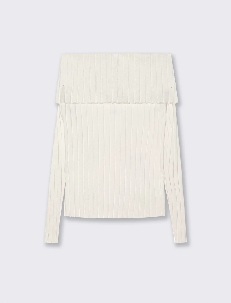 MAGLIA OFF SHOULDER - Avorio