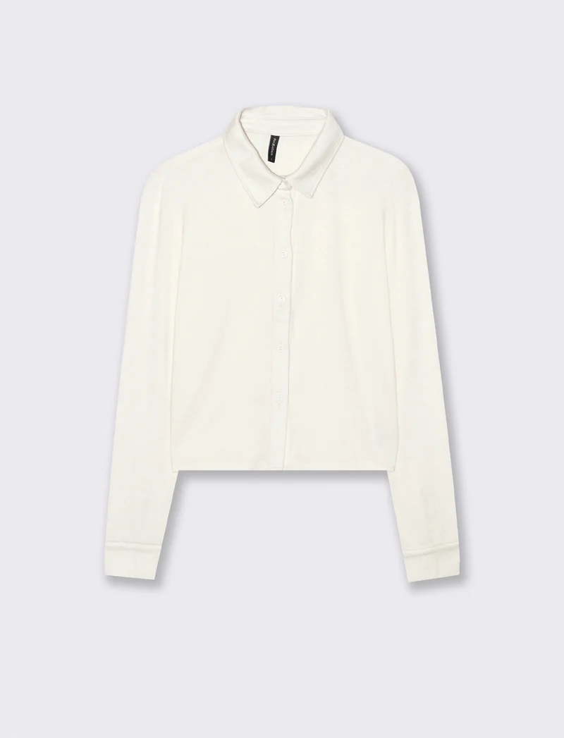 CAMICIA IN MAGLINA - Avorio