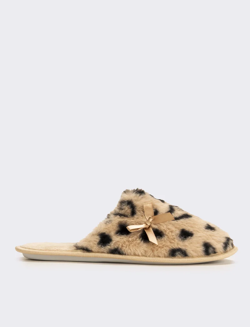 Pantofola maculata da donna - Beige