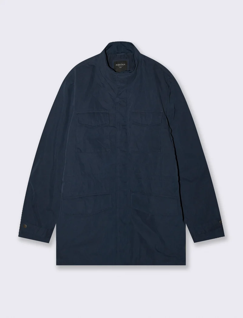 GIACCA SAHARIANA CON GILET INTERNO - Blu