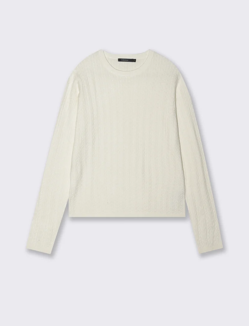 PULLOVER A TRECCE - Avorio