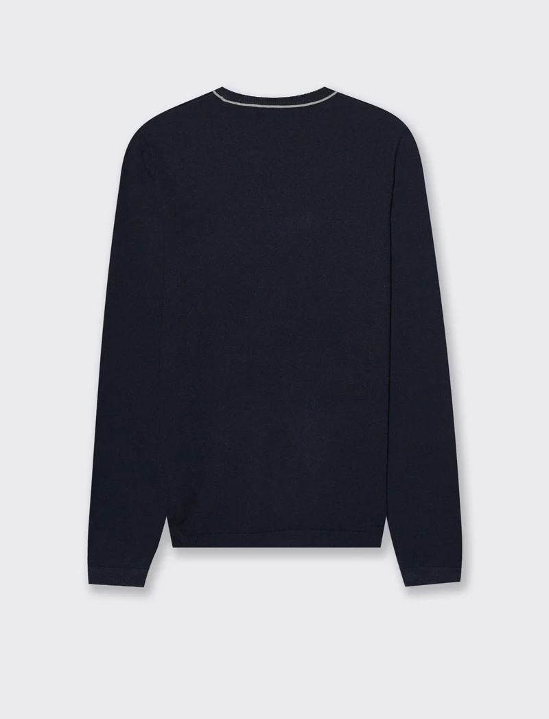PULLOVER BASICO - Blu