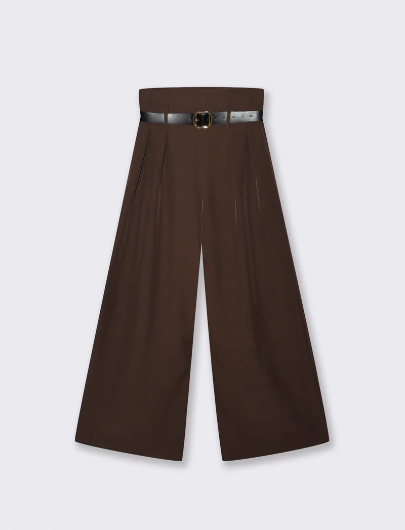 PANTALONE CON CINTURA - Moro