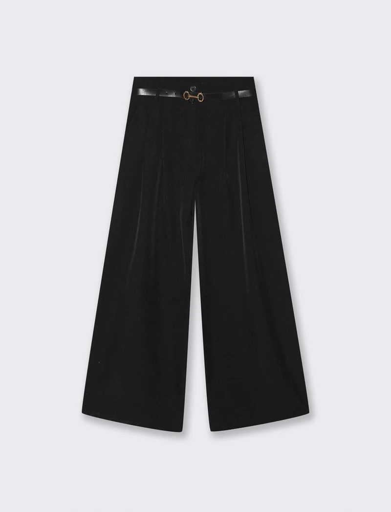 PANTALONE CON CINTURA - Nero