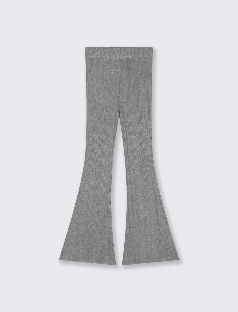 LEGGINGS FLARE - Grigio melange