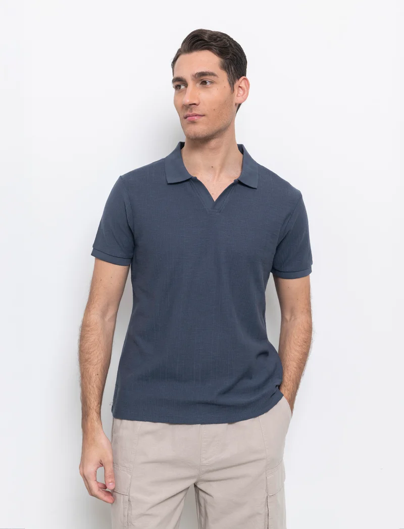 Polo in maglia jacquard da uomo - Avion