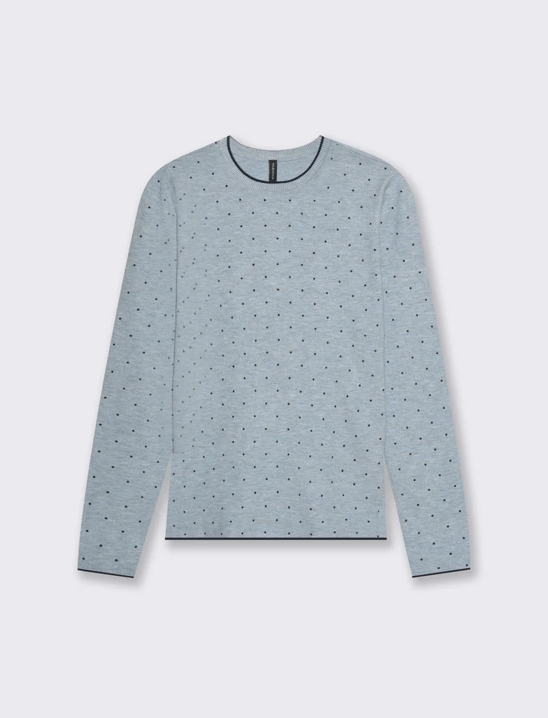 PULLOVER STAMPATO - Celeste